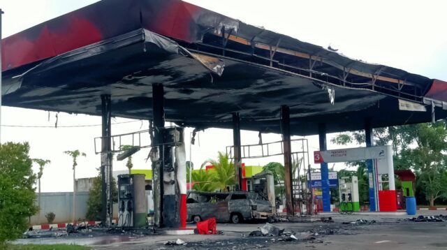 Kebakaran SPBU Terjadi di Cuplik, Kelurahan Bulakan, Kabupaten Sukoharjo, Jawa Tengah